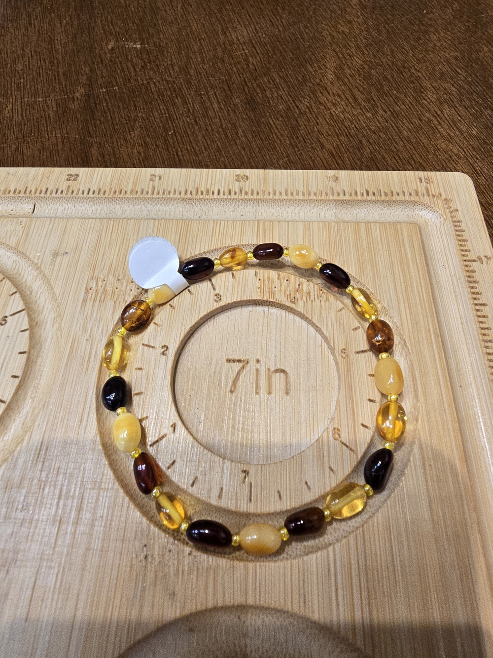 Multicolor Amber Bead Stretch Bracelet - Women Jewelry